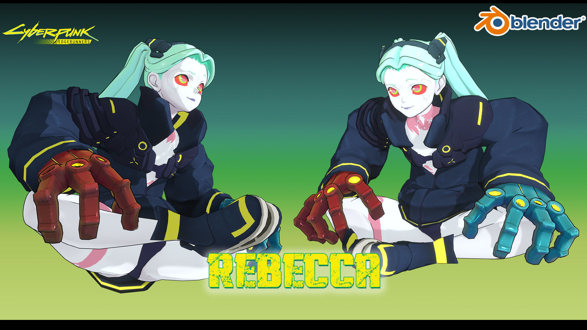 REBECCA CYBERPUNK EDGERUNNER 3D model_4