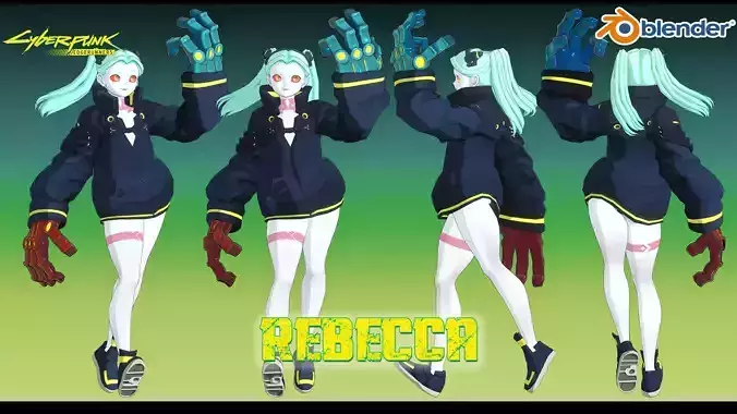 REBECCA CYBERPUNK EDGERUNNER 3D model