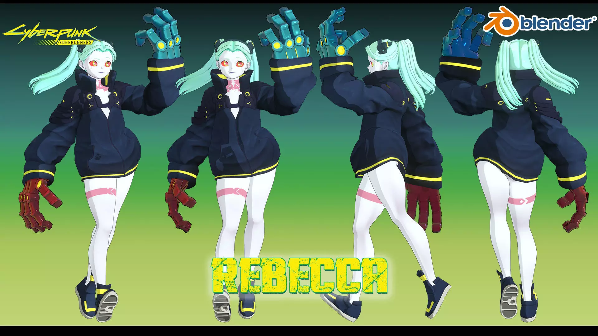 REBECCA CYBERPUNK EDGERUNNER 3D model_0