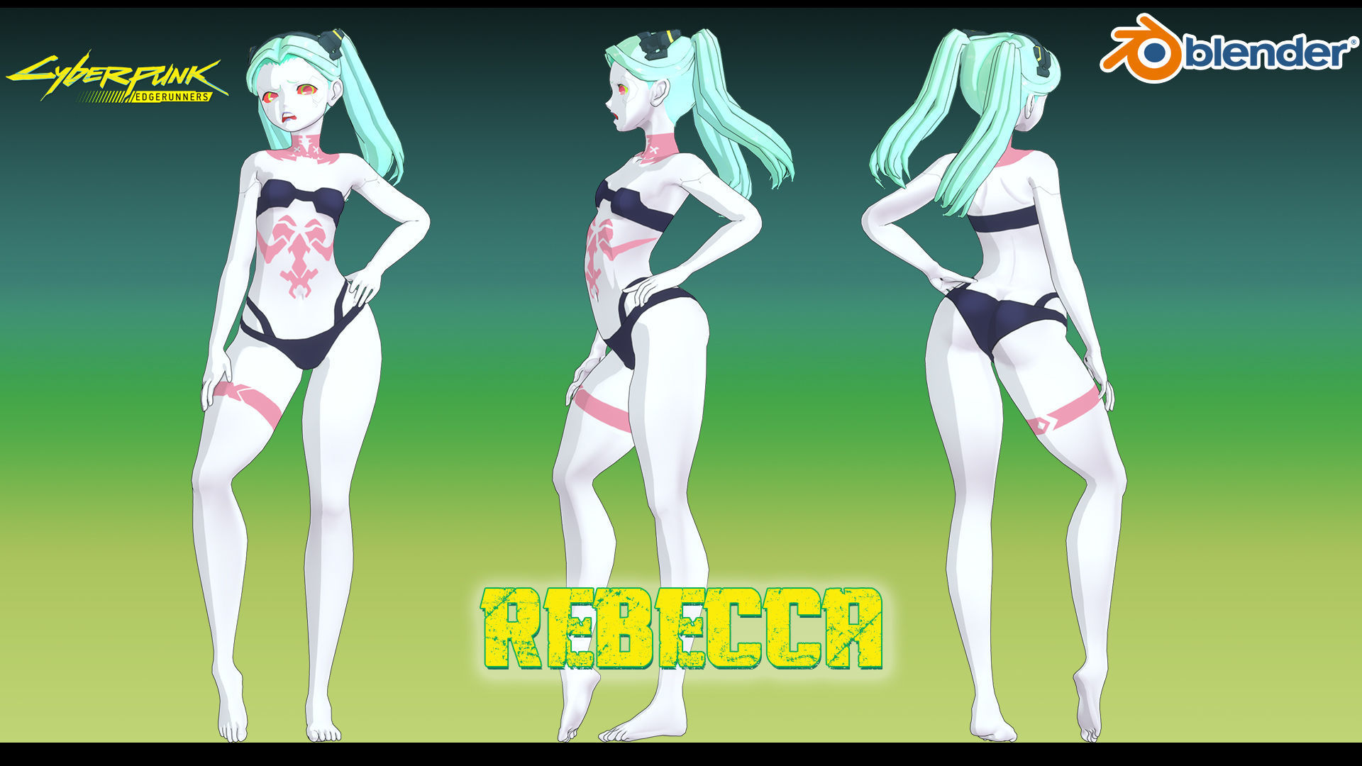 REBECCA CYBERPUNK EDGERUNNER 3D model_3