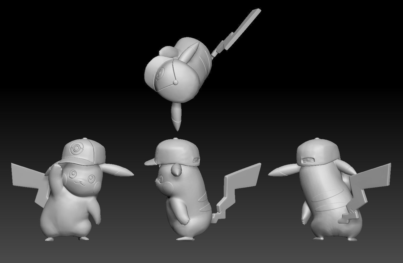 Pokemon Pikachu 3D print model_1