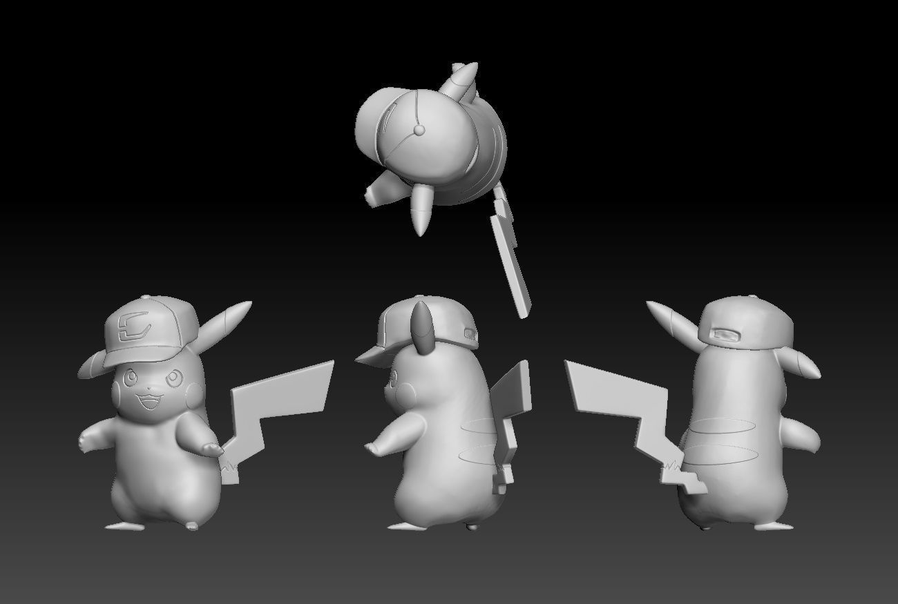 Pokemon Pikachu 3D print model_1