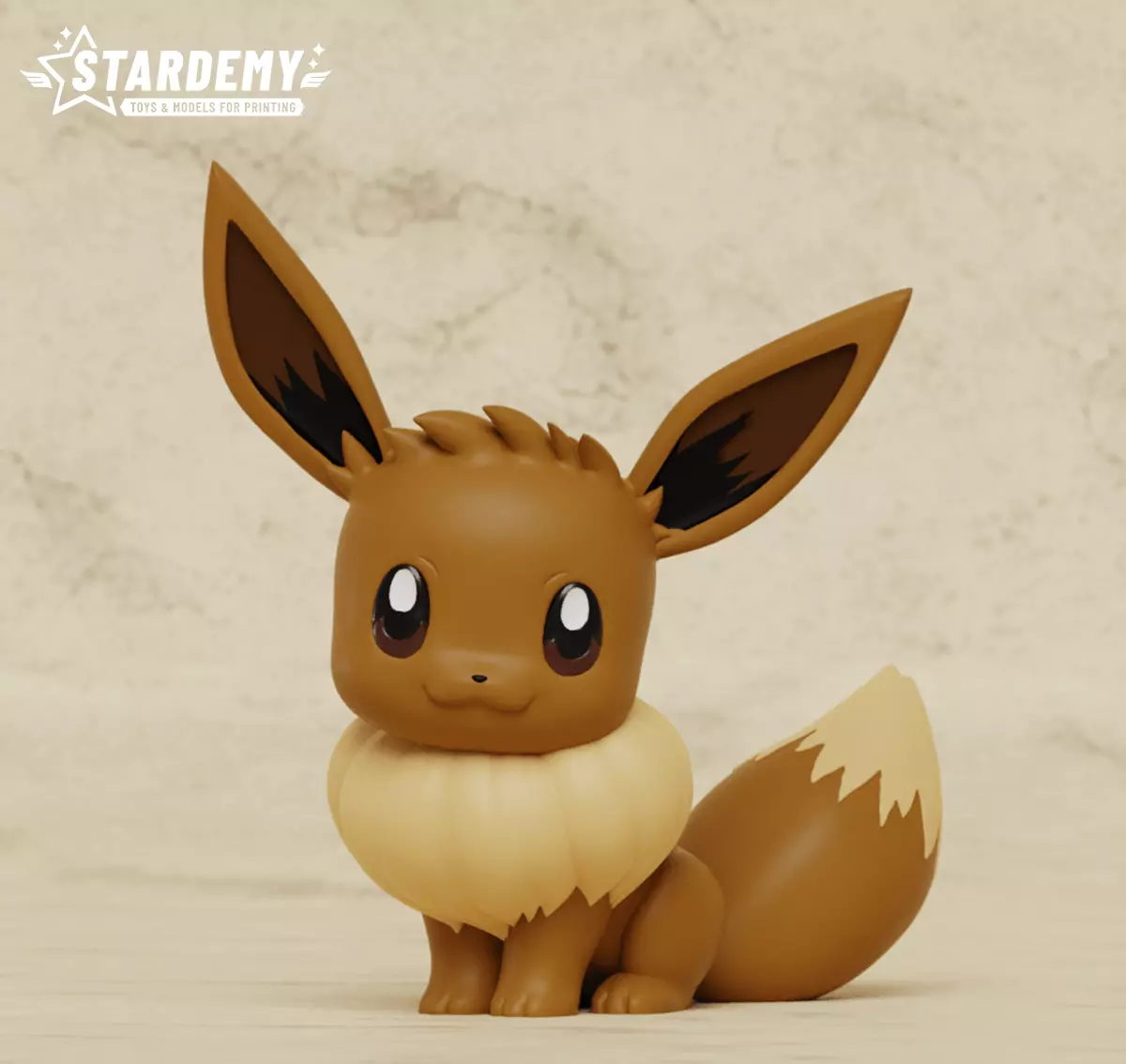 Eevee Pokemon Miniature Cute Kawaii 3D print model_0