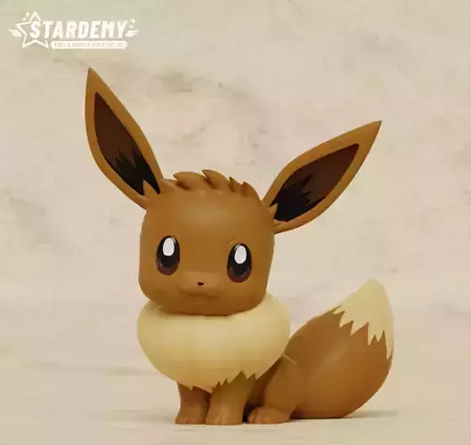 Eevee Pokemon Miniature Cute Kawaii 3D print model