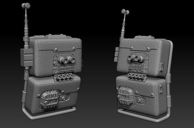 HOTH Trooper Backpack One12 Scale and Full Size Props 3D Files 3D print model