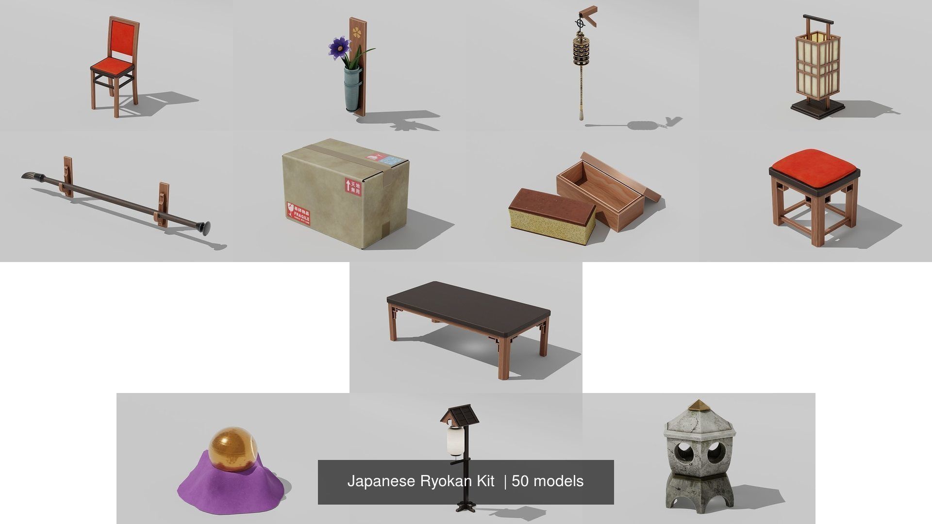 Japanese Ryokan Kit  3D Model Collection_21