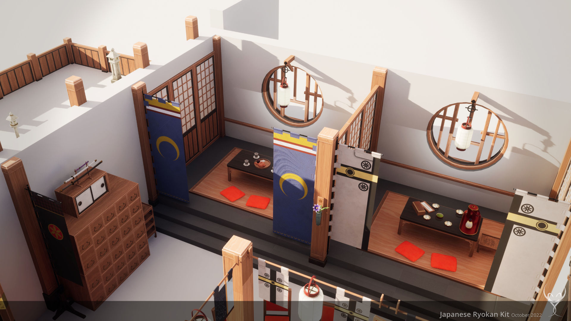 Japanese Ryokan Kit  3D Model Collection_15