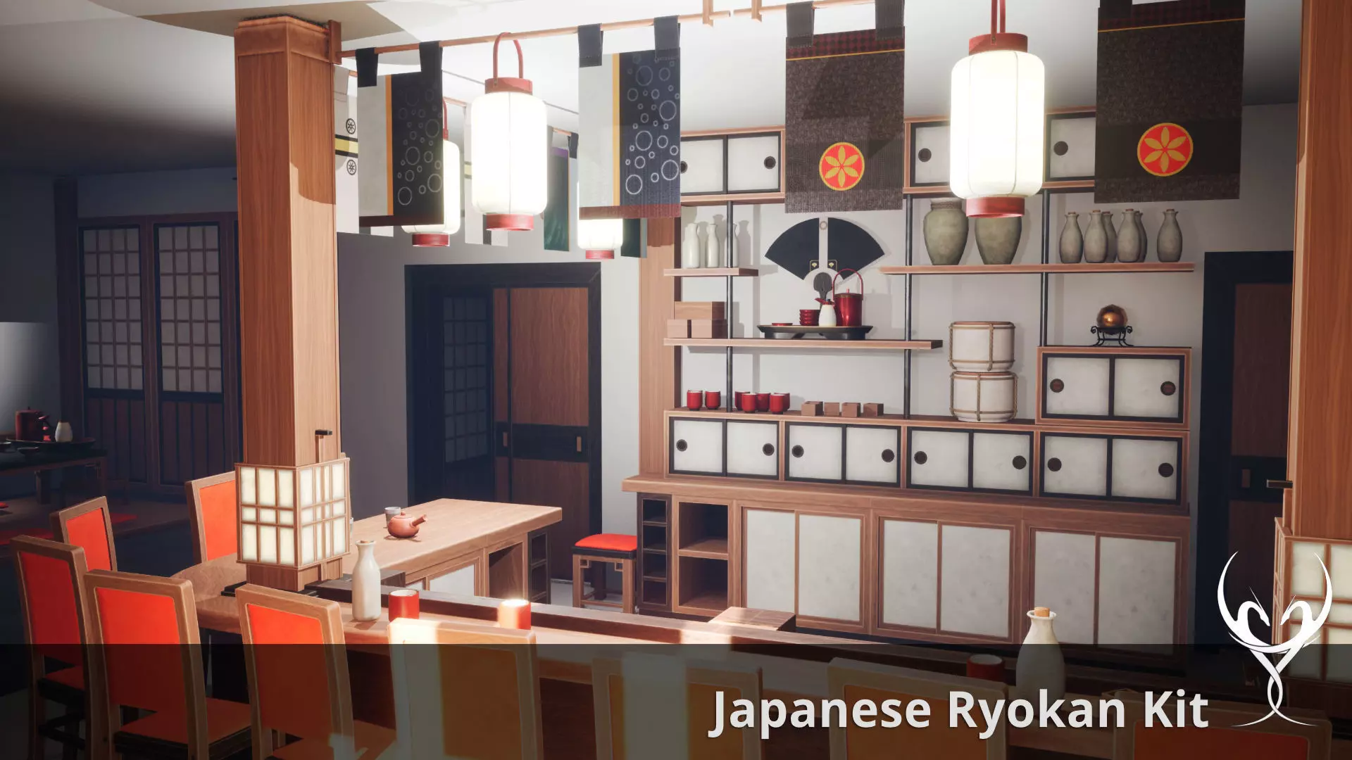 Japanese Ryokan Kit  3D Model Collection_0