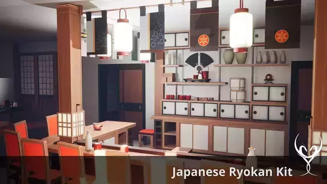 Japanese Ryokan Kit  3D Model Collection