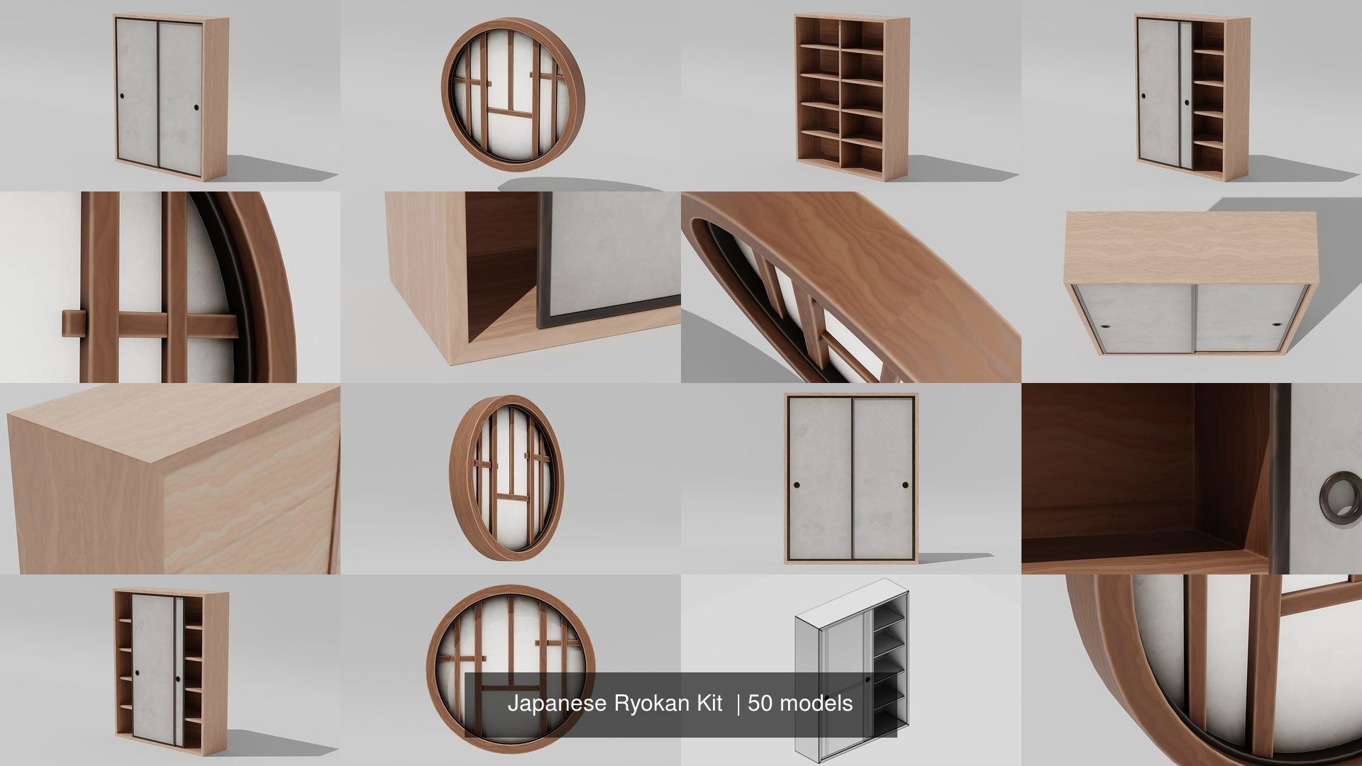 Japanese Ryokan Kit  3D Model Collection_7
