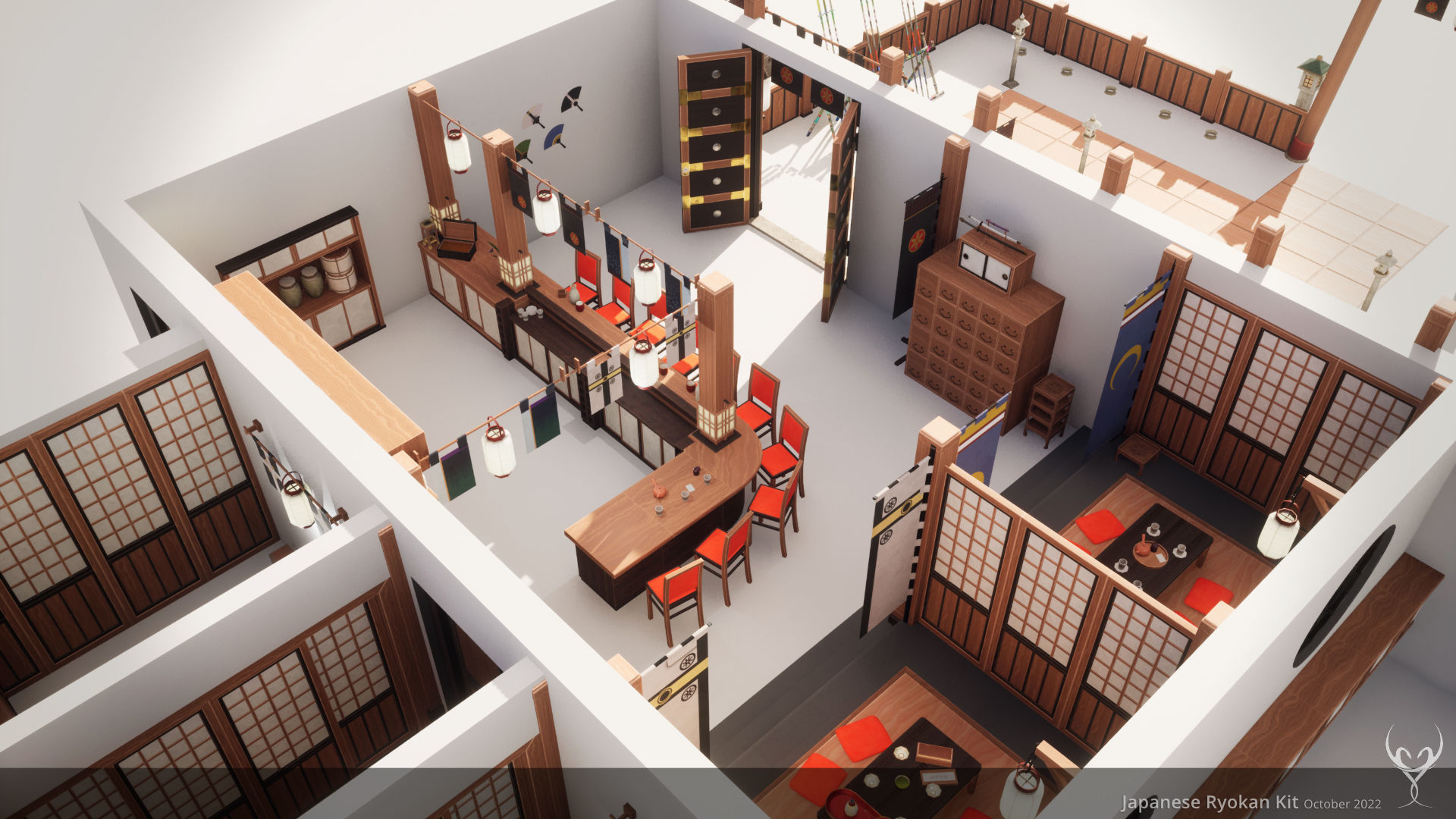 Japanese Ryokan Kit  3D Model Collection_14