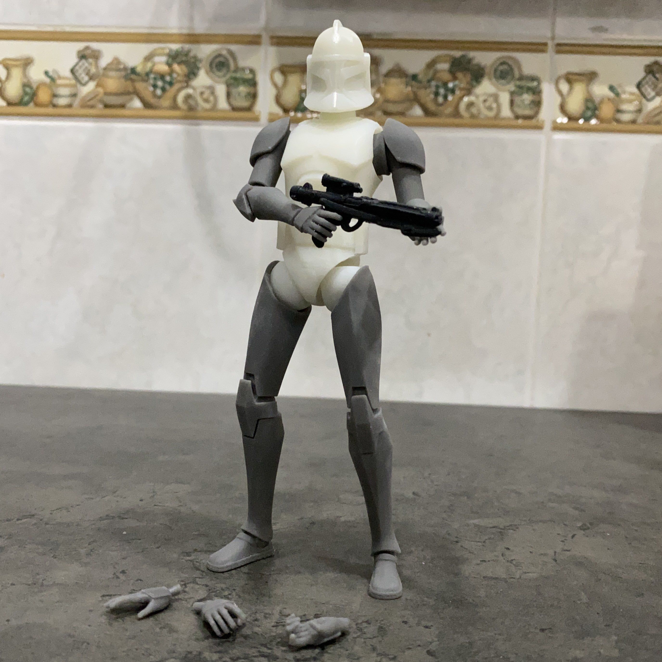 Animated Phase 1 CT 6 inch figure and Armor 3D files 3D print model_2