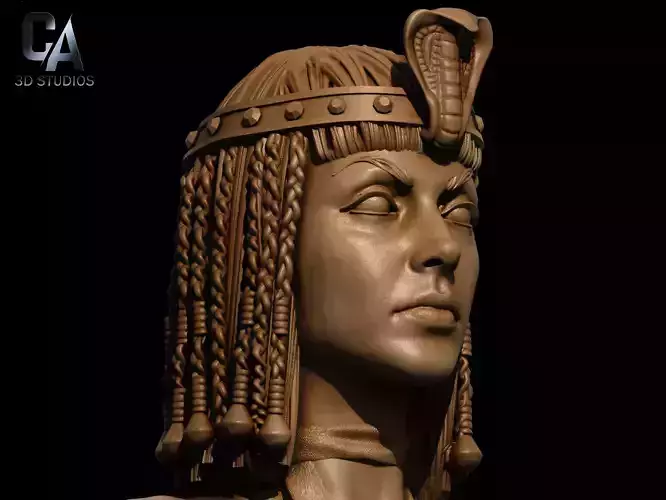 Cleopatra 3D Print statue of egyptian woman