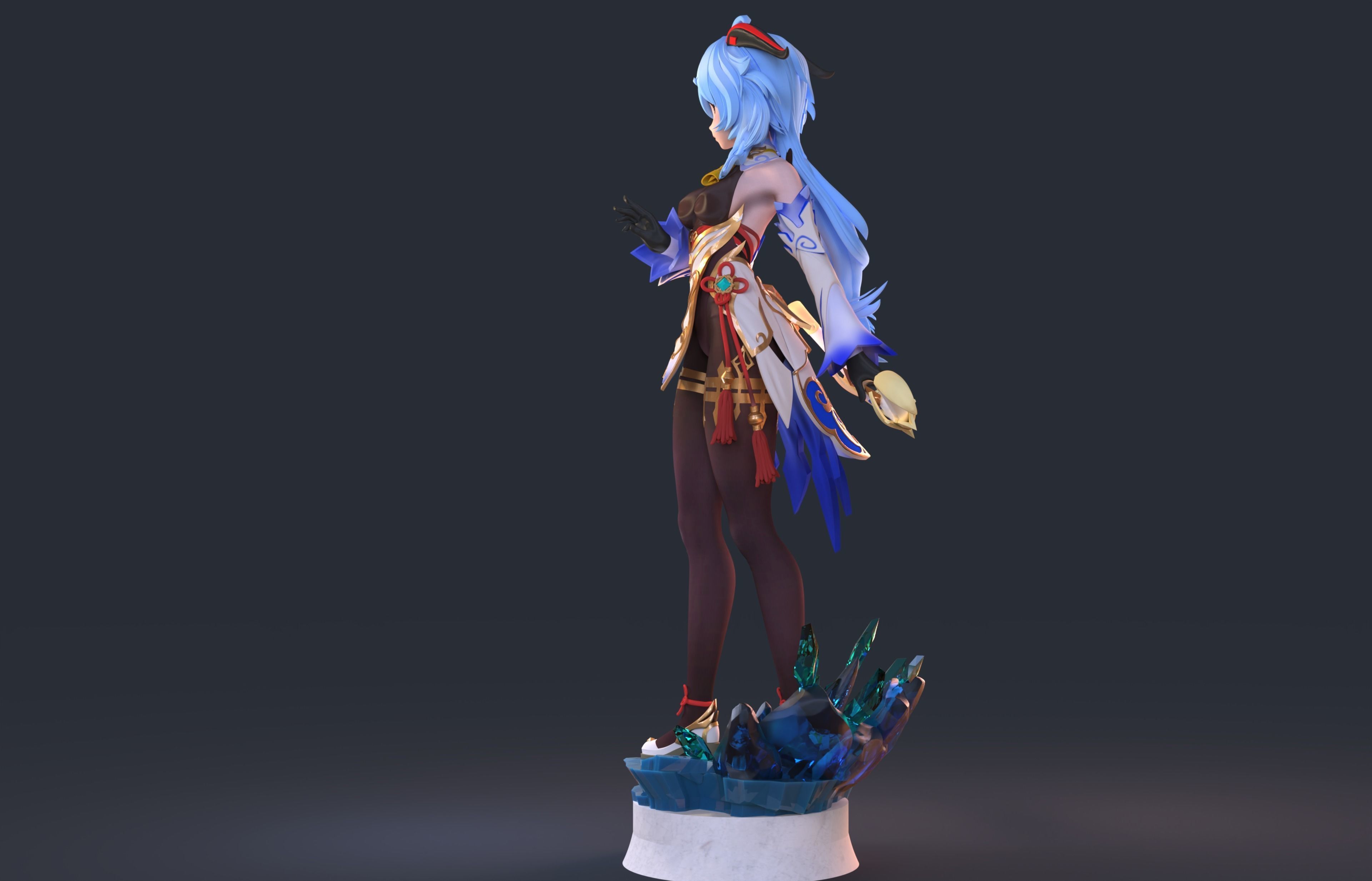 Ganyu Genshin Impact HIDEF KEYED MODEL 3D print model_5