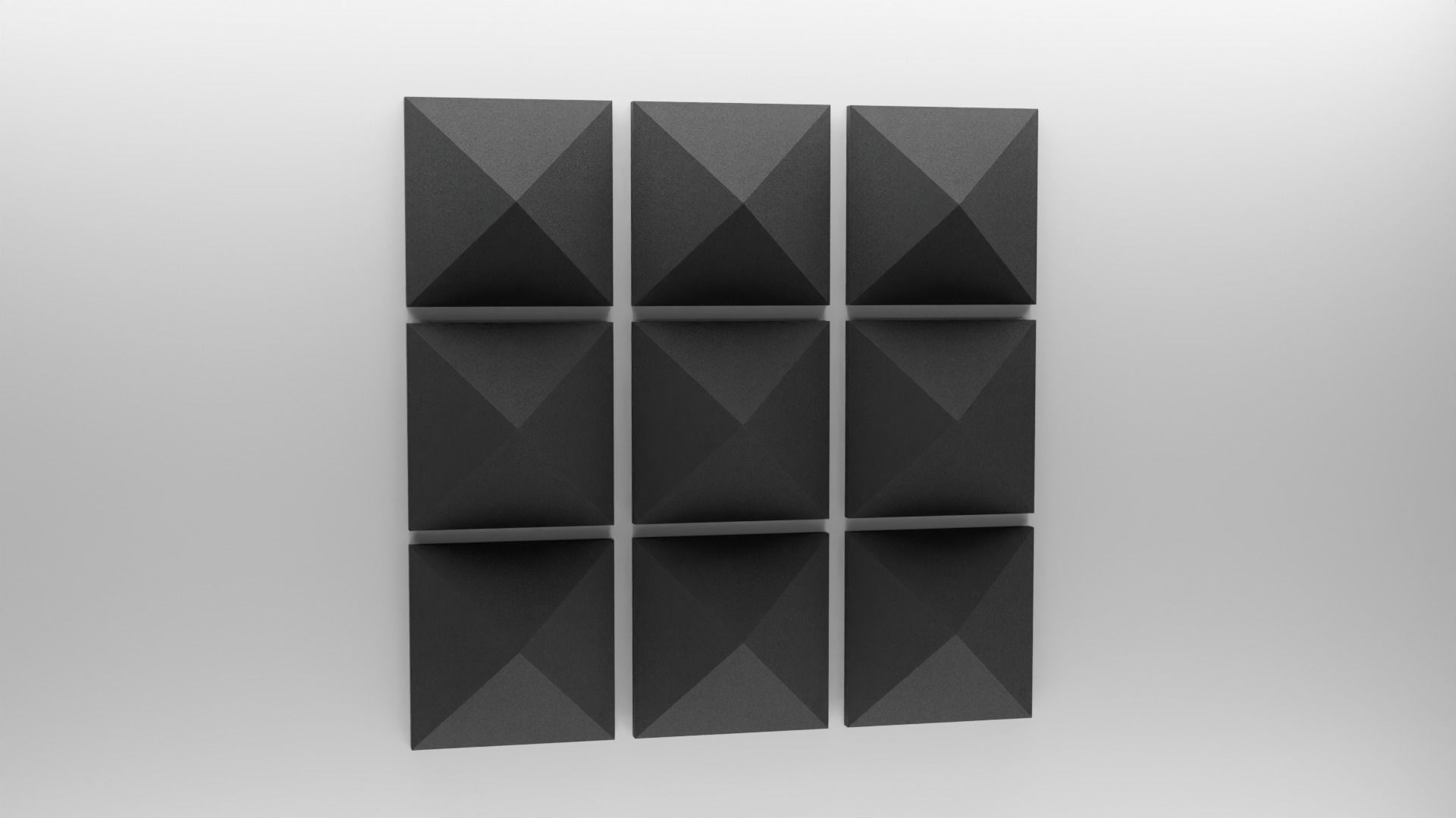 Acoustic Panels Set with 8K - 4K - 2K Textures Low-poly 3D model_13