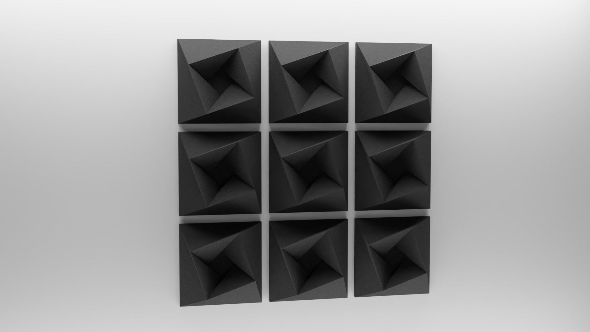 Acoustic Panels Set with 8K - 4K - 2K Textures Low-poly 3D model_12