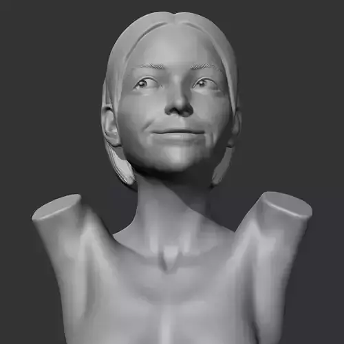 CH girl bust K 3D print model 3D print model