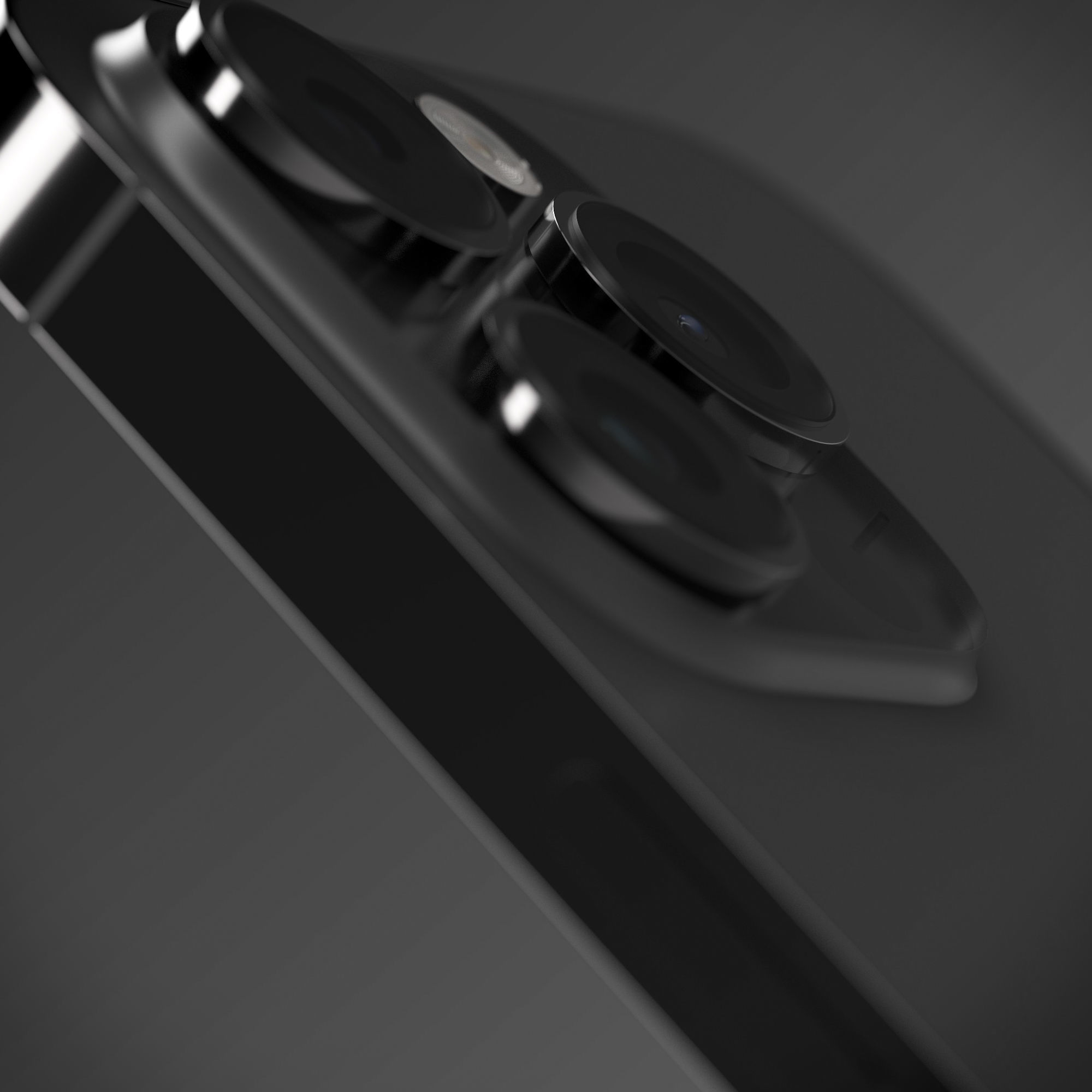 iPhone 14 Pro Max Space Black Low-poly 3D model_3