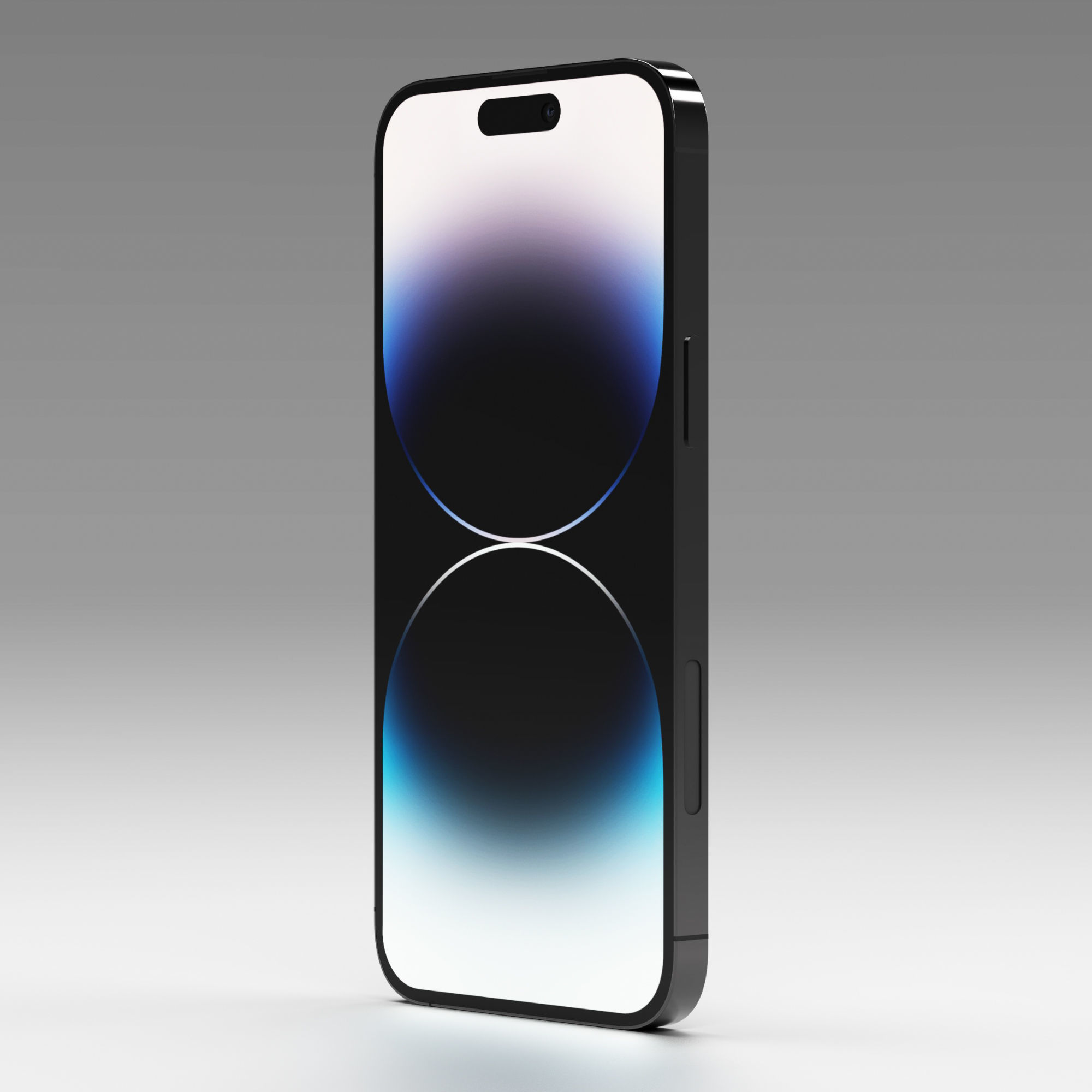 iPhone 14 Pro Max Space Black Low-poly 3D model_1