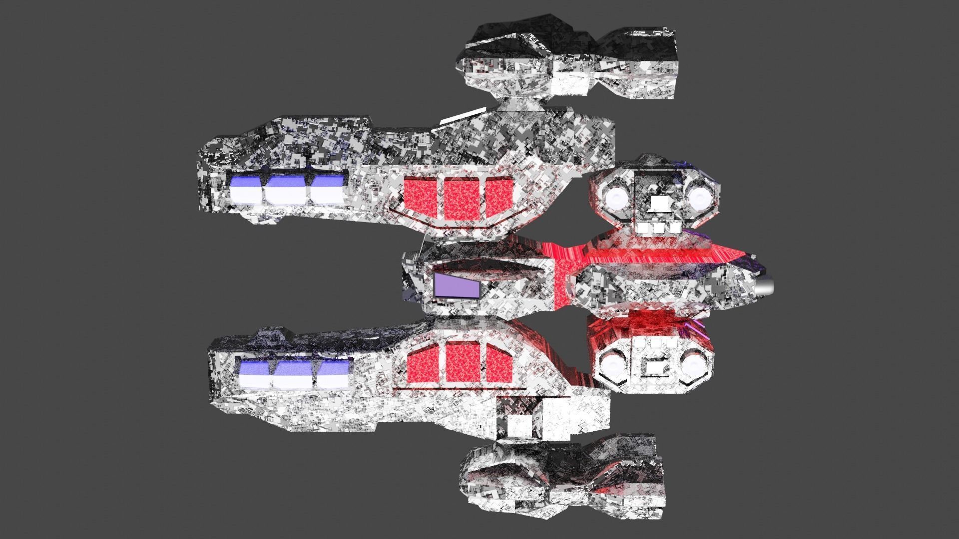 sci-fi spaceship model  3D model_3