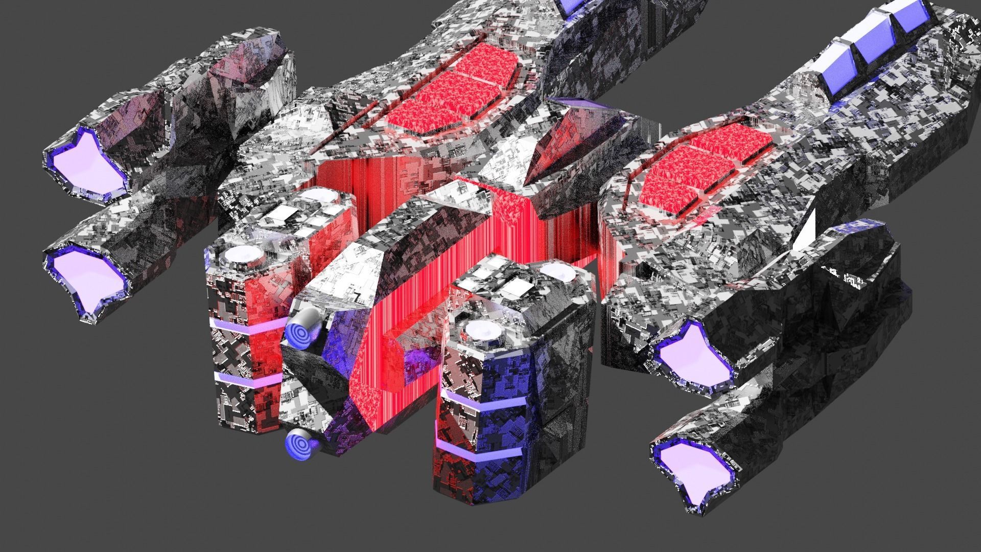 sci-fi spaceship model  3D model_1