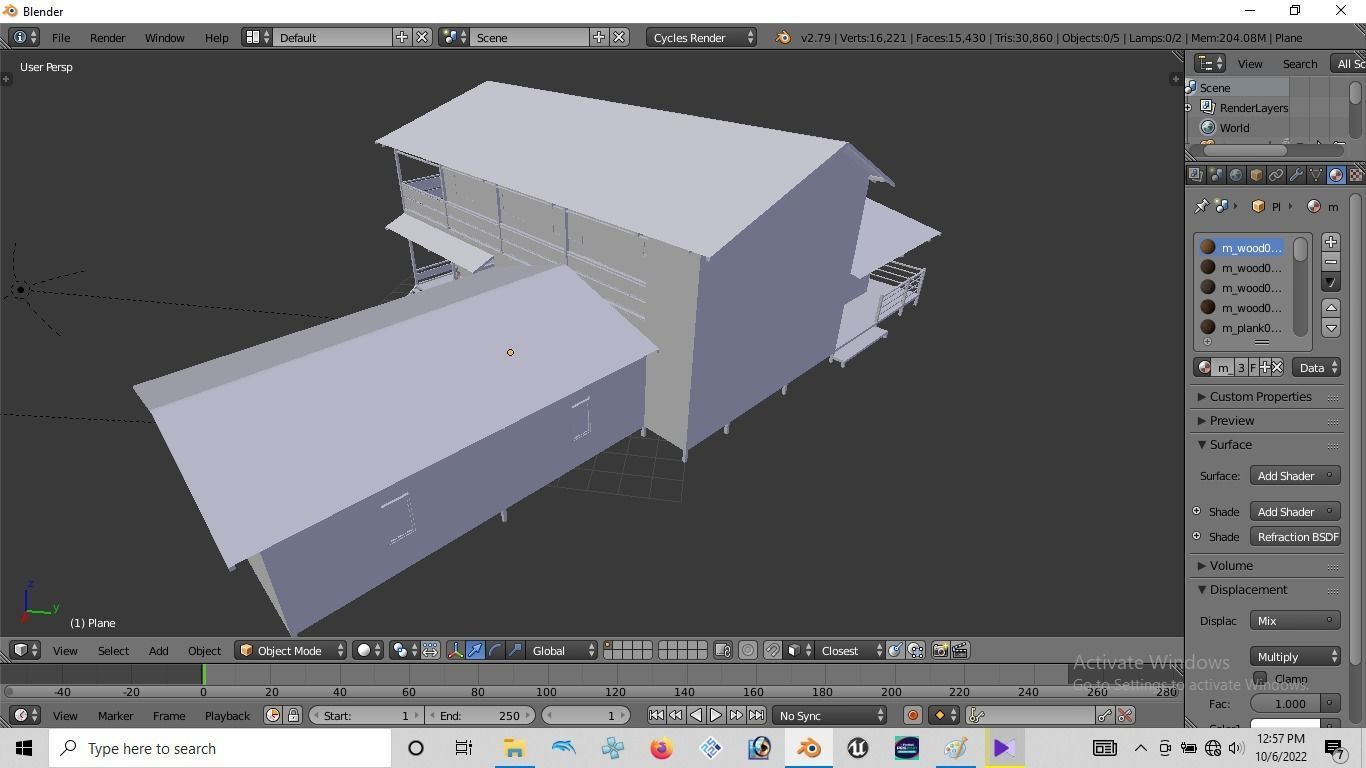Rumah kayu panggungtingkat 007-008 3D model_9