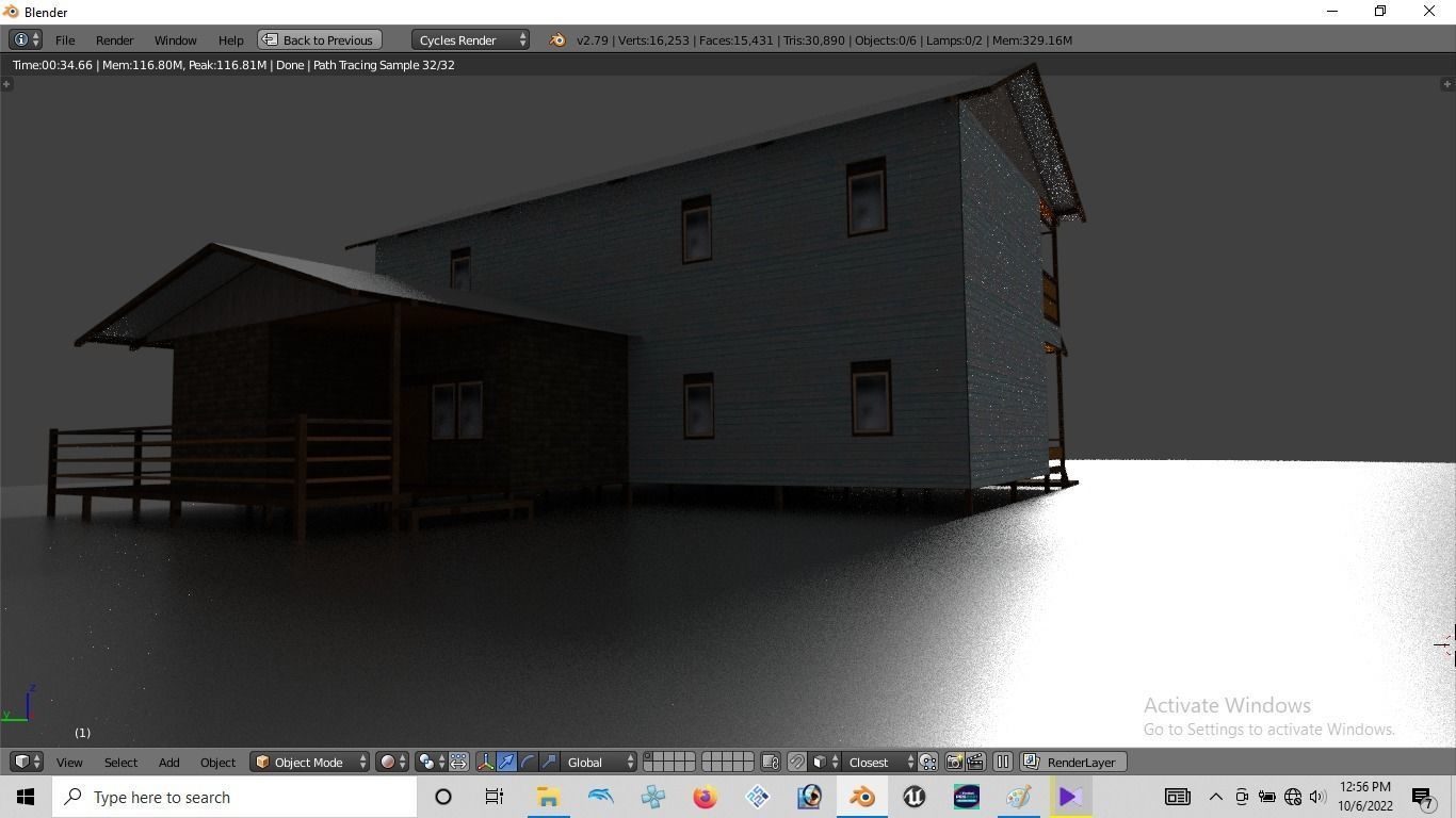 Rumah kayu panggungtingkat 007-008 3D model_8