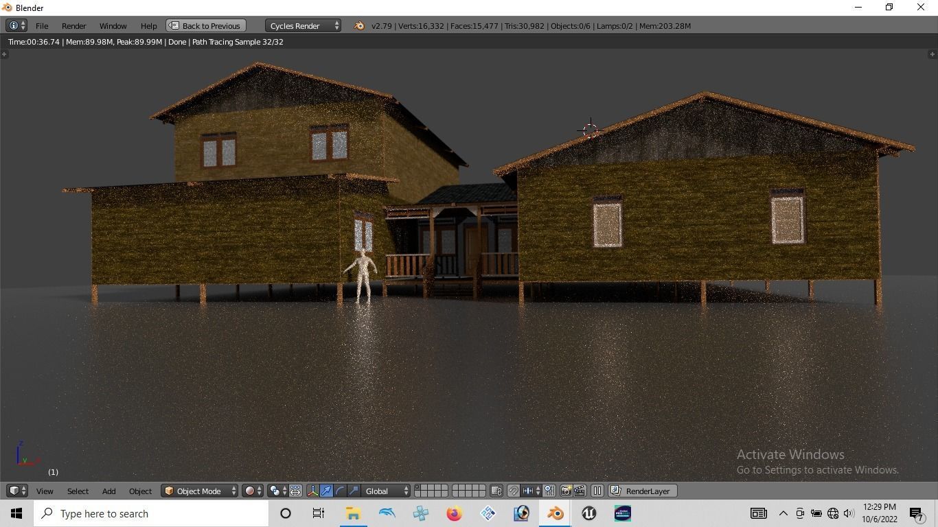 Rumah kayu panggungtingkat 007-008 3D model_1
