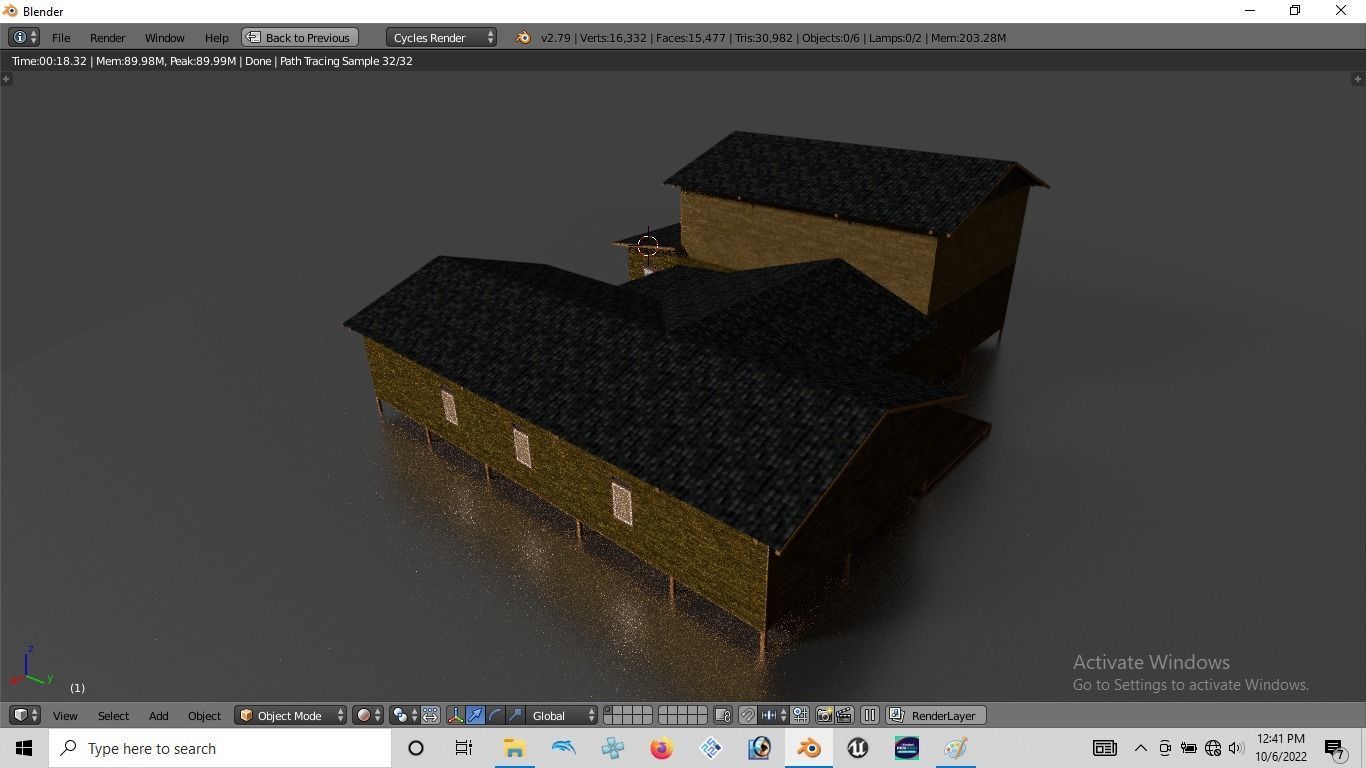 Rumah kayu panggungtingkat 007-008 3D model_2