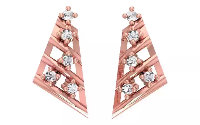 Women Drop  Earrings 3dm STL OBJ FBX Renders Details