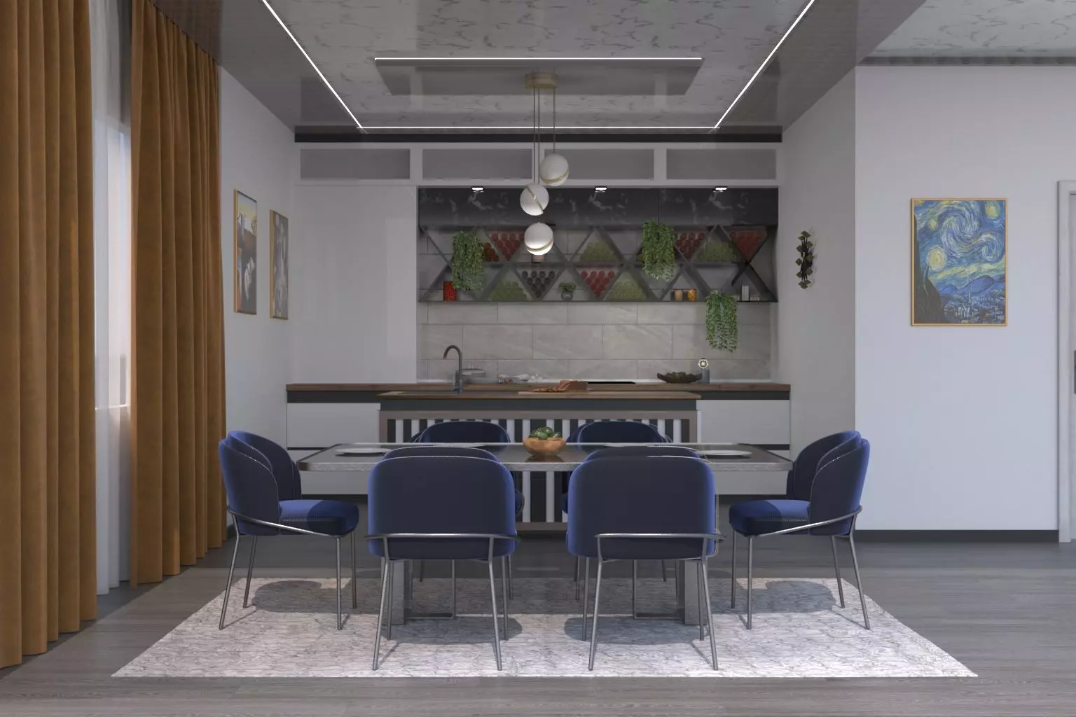 DREAM KITCHEN SCENE Free low-poly 3D model