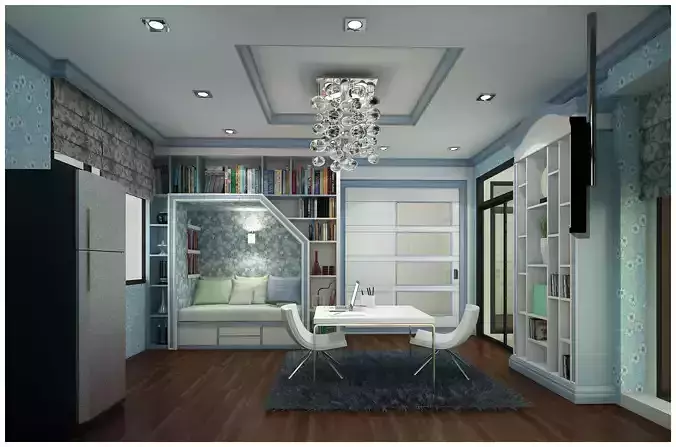 living homework 3D model