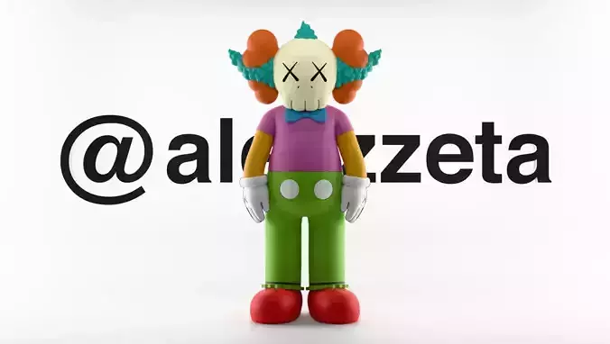 Kaws Krusty the Clown Textured