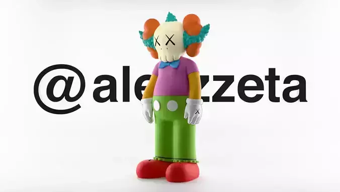 Kaws Krusty the Clown For Print