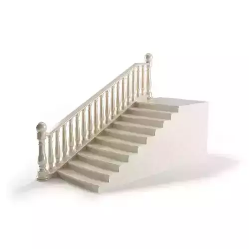 White Railing With Stairs