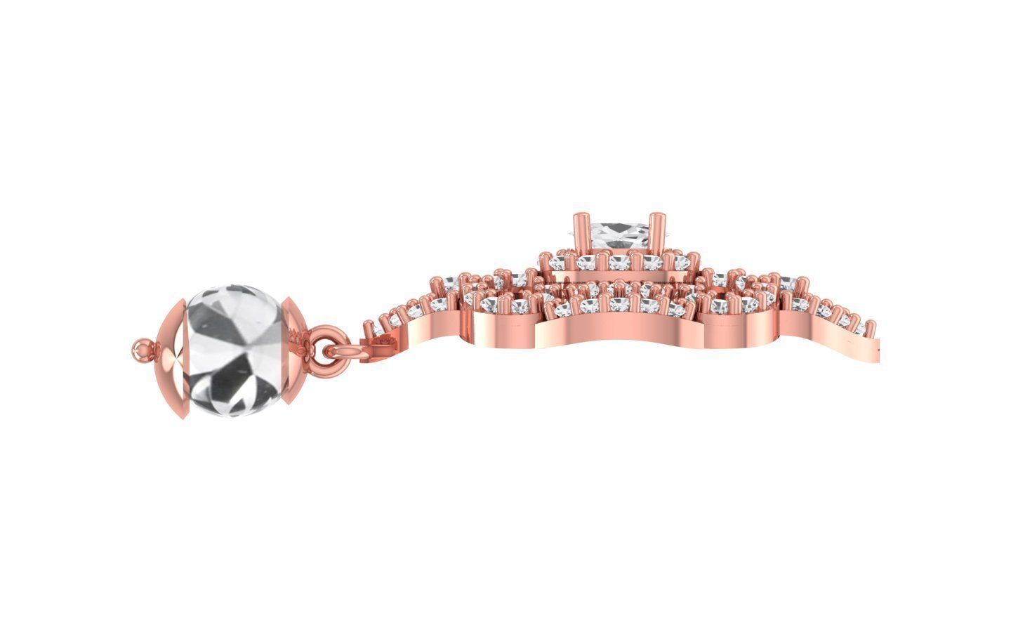 Women Drop Earrings 3dm STL OBJ FBX Renders Details 3D print model_2