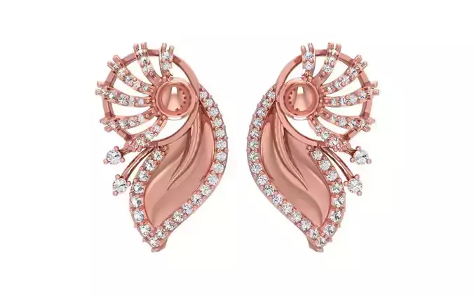 Women Earrings 3dm STL OBJ FBX Renders Details