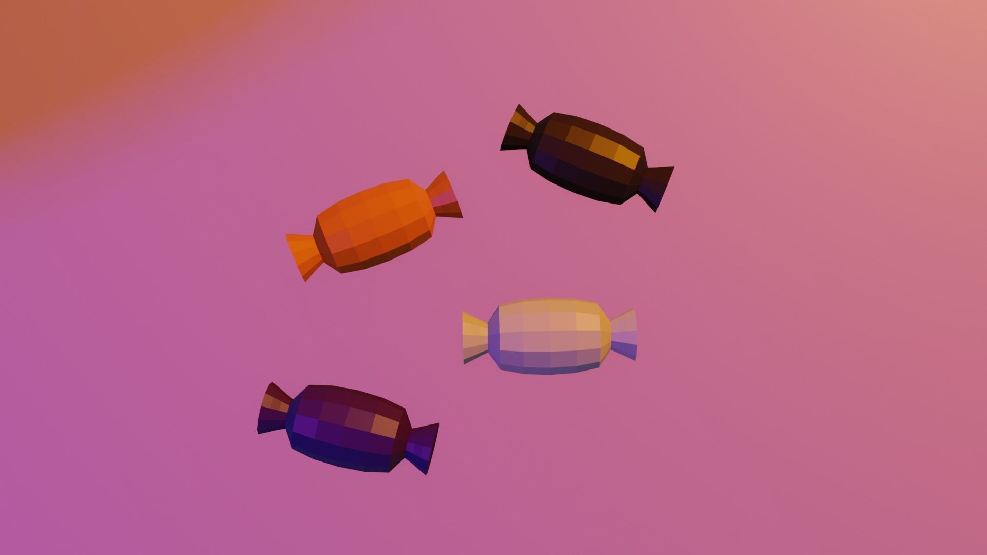 Halloween Game Objects Free low-poly 3D model_4