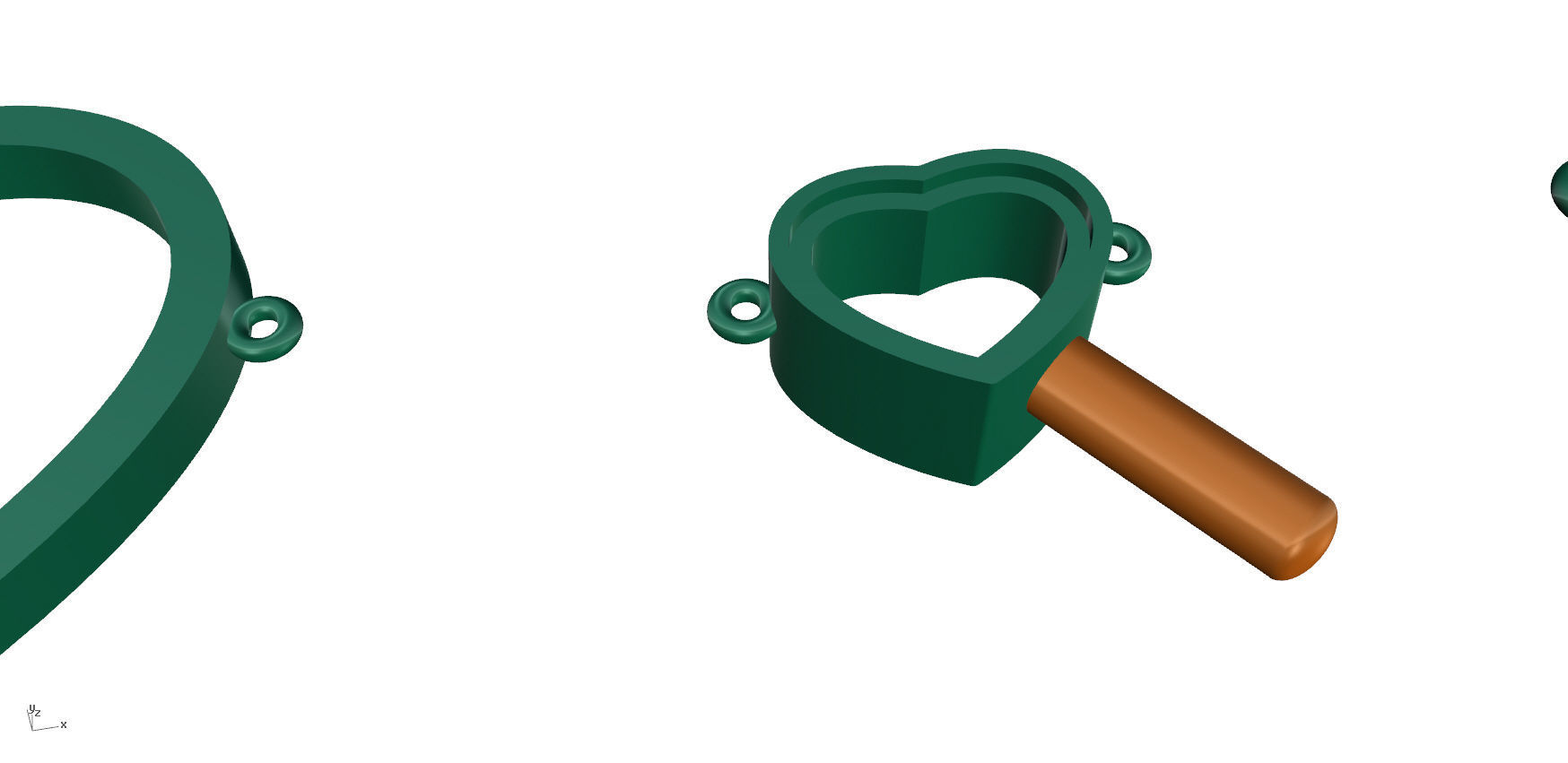 Heart Bracelet  3D print model_11