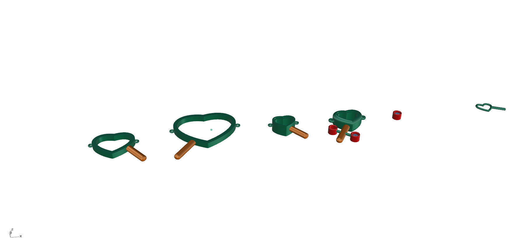 Heart Bracelet  3D print model_6