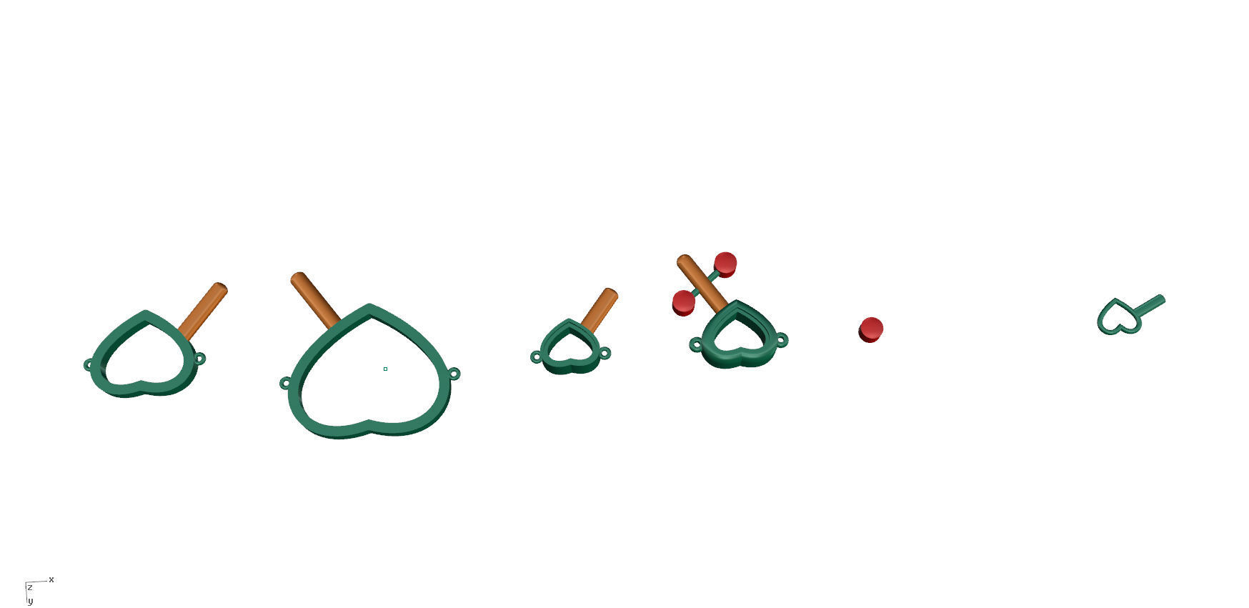 Heart Bracelet  3D print model_9