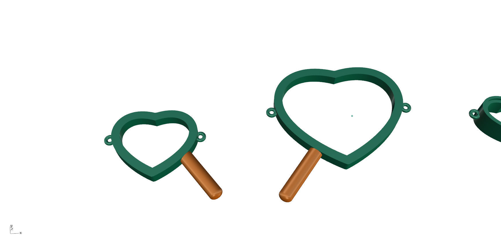 Heart Bracelet  3D print model_12