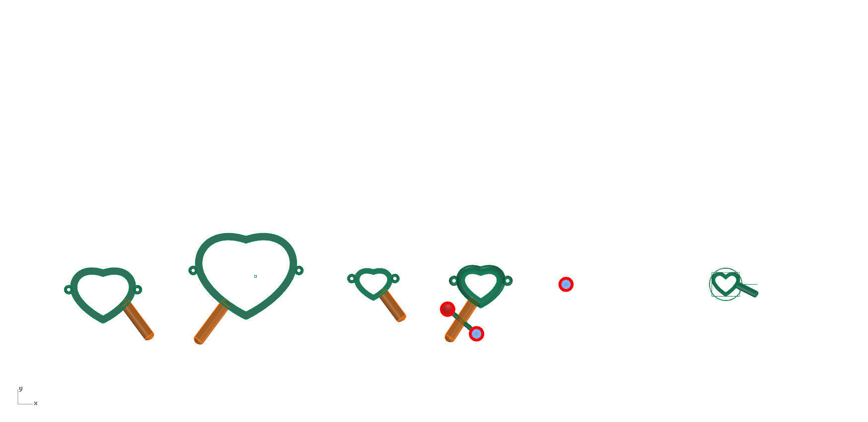 Heart Bracelet  3D print model_2