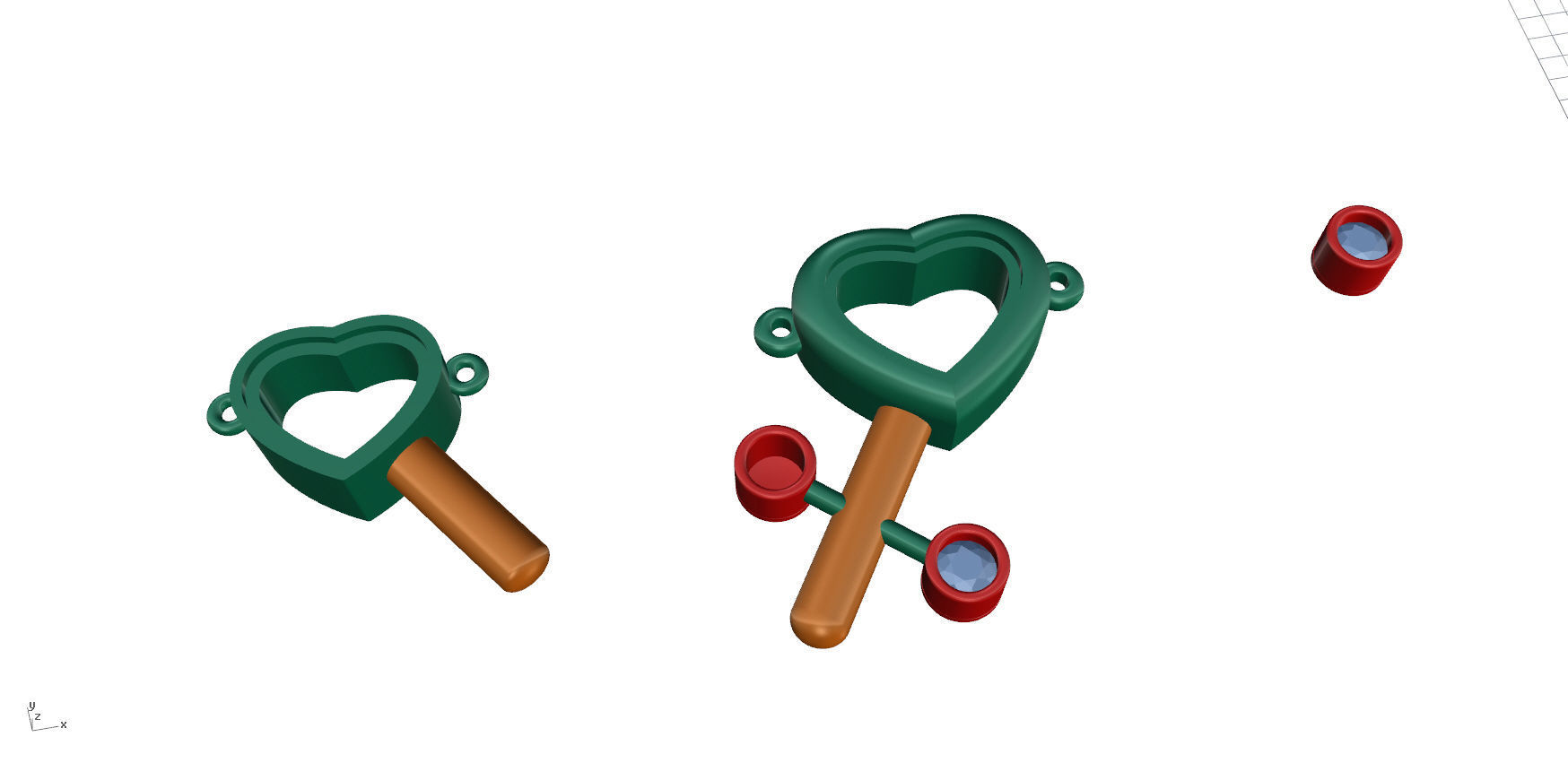 Heart Bracelet  3D print model_5