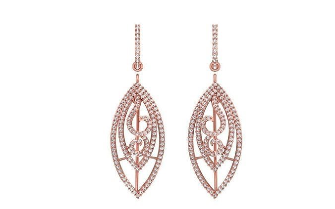 Women Drop  Earrings 3dm STL OBJ FBX Renders Details 3D print model