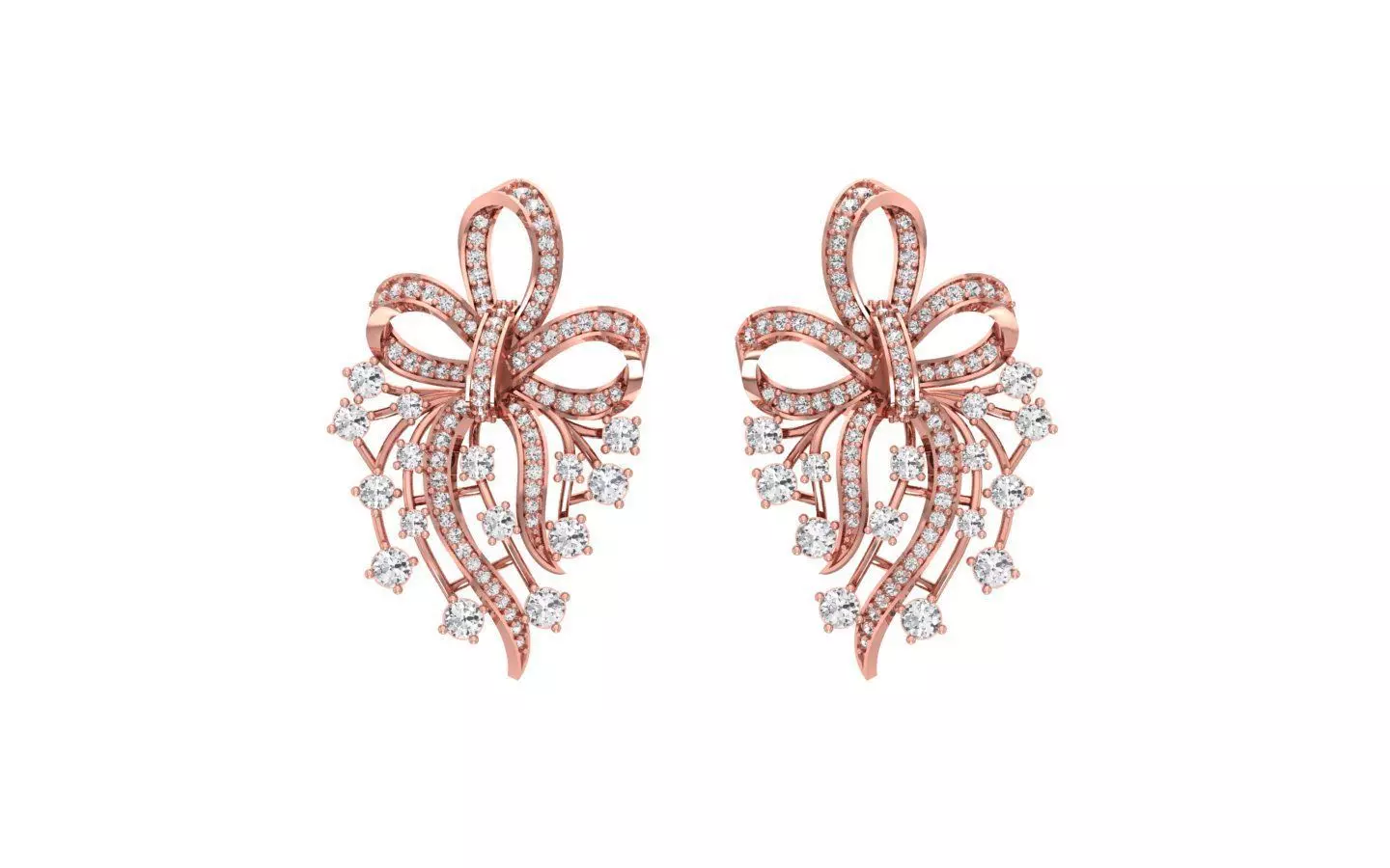 Women Drop  Earrings 3dm STL OBJ FBX Renders Details 3D print model_0