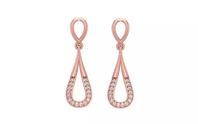 Women  Drop Earrings 3dm STL OBJ FBX Renders Details 3D print model