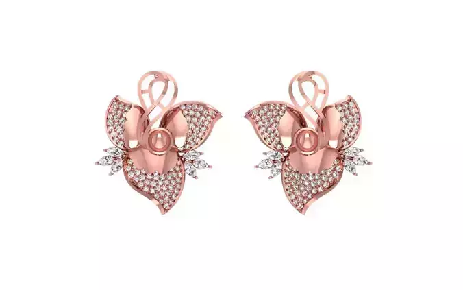 Women Earrings 3dm STL OBJ FBX Renders Details