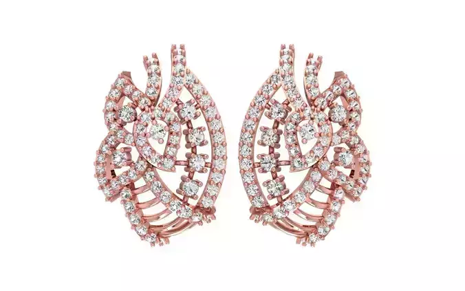 Women Earrings 3dm STL OBJ FBX Renders Details 3D print model