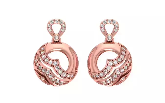 Women Drop  Earrings 3dm STL OBJ FBX Renders Details